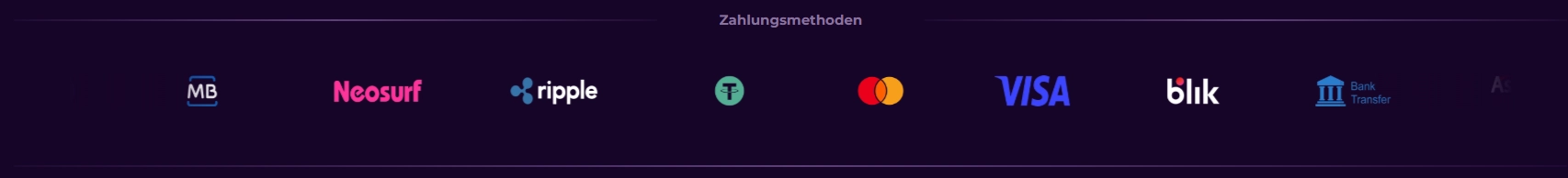 Vivajack Casino Zahlungsmethoden mit Visa Mastercard Krypto und E-Wallets